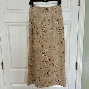 My Michelle Vintage Y2K Tan Floral Midi Skirt Size Medium